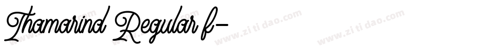 Thamarind Regular f字体转换